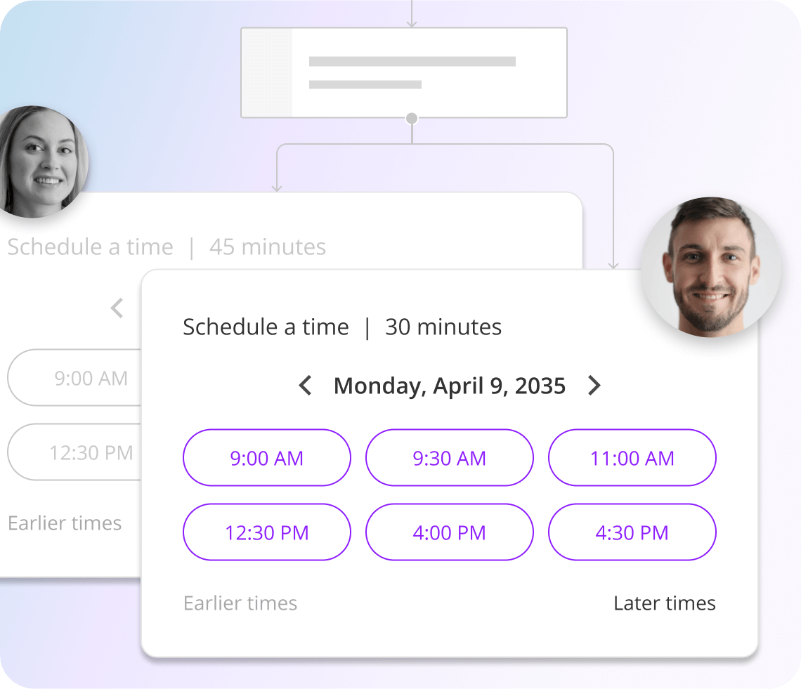 Routing form to direct meetings to the appropriate hosts