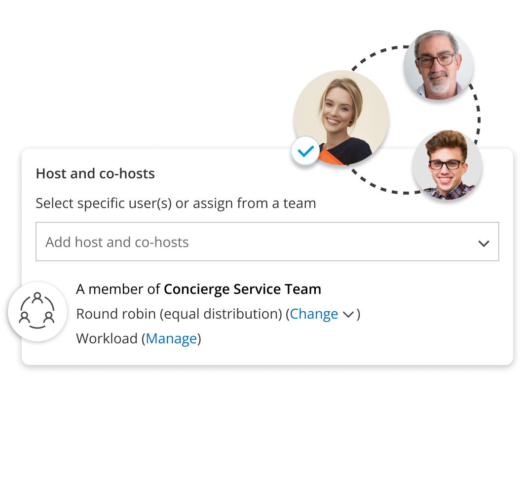 Visual example of a round-robin scheduling process for meetings