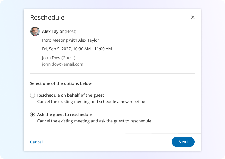 Rescheduling