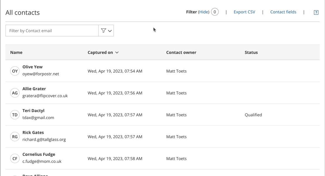 contact-filter-export