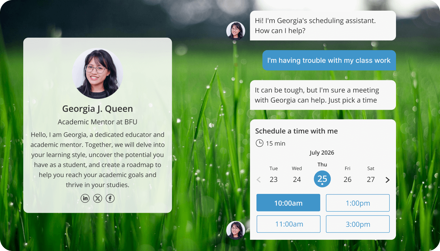 Chat bot on a page