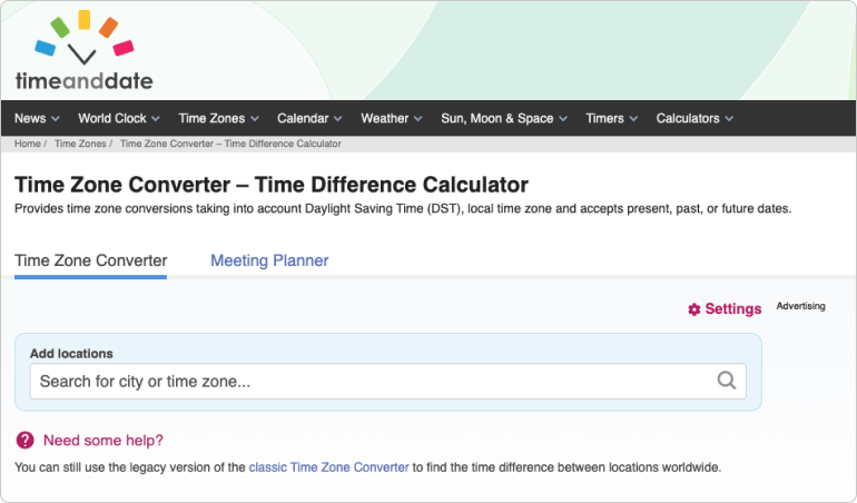 Time Zone Converter